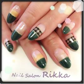 千鳥格子ネイル|Nail  Salon Rikka