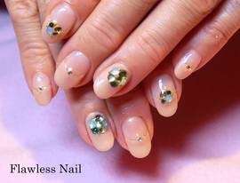 グリーンビジュー|Flawless　Nail
