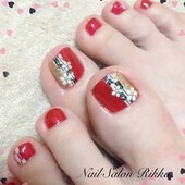 お正月ペディキュア|Nail  Salon Rikka