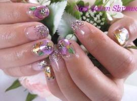メタリックフラワー 7381 Nail Salon Shrewd ネイルサロンシュ