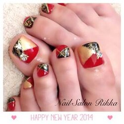 お正月ネイル×フットジェルネイル|Nail  Salon Rikka