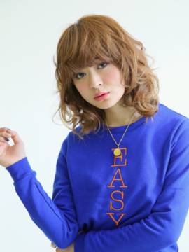 愛され華やかミディ☆好感度アップ|美容室imagine