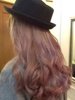 ピンクラベンダーのハイトーンカラー