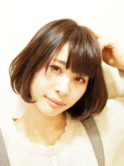 人気のファッツション誌風ボブ　京都