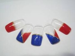 2色V字フレンチ