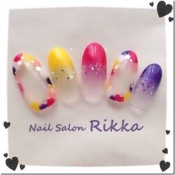 パンジーカラーの春ネイル|Nail  Salon Rikka