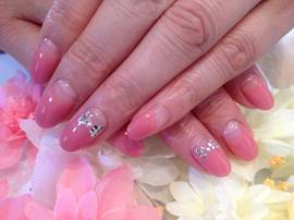 シンプルリボンネイル♪|hair spa deco