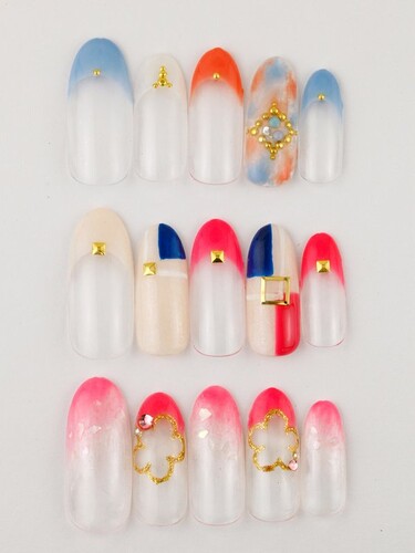 マーブル四角花