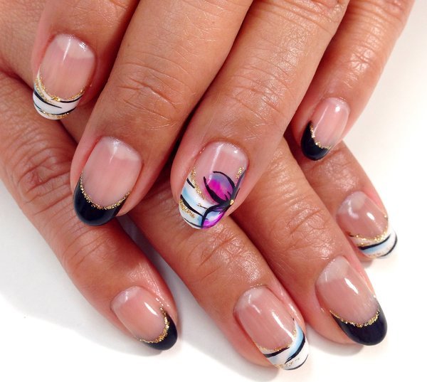 斜めフレンチのネイルデザインカタログ一覧 ビューティーパーク