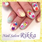 ボタニカル風ネイル|Nail  Salon Rikka