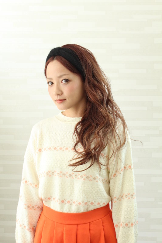 オレンジアッシュ・ロングハイライトカラー|Wiz 佐倉店