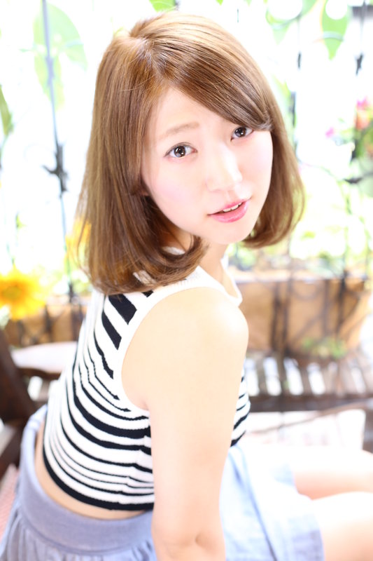 ミルクティー仕立てのワンカールフェミニンボブ|hair design Rinto
