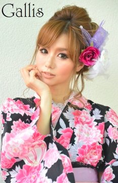 【Gallis】上品で可愛い♪おくれ毛浴衣アップヘア