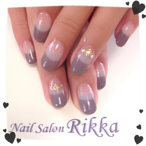 ダブル逆フレンチ Nail Salon Rikka ネイルサロンリッカ 茨城県 古河 のネイルデザインカタログ ビューティーパーク