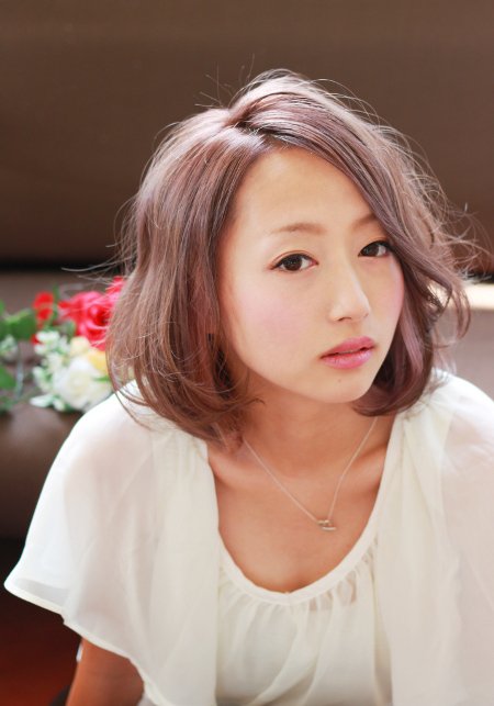 ミルクティーカラー・アッシュボブ|Wiz志津・ユーカリが丘店