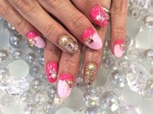 水面＆フレンチネイル☆彡|Rococo Lovelya Nail 緑店
