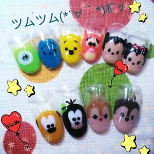 ツムツムネイル 122 Nail Esthe The Comforts ネイルアンドエステザコンフォーツ 大阪府 松原 のネイル デザインカタログ ビューティーパーク