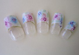 【ジェルネイル】　お花柄ネイル