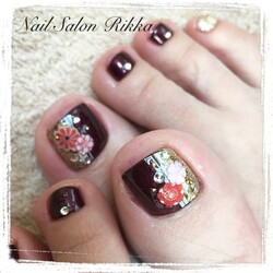 お正月先取りペディキュア|Nail  Salon Rikka