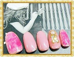 タイダイピンクネイル