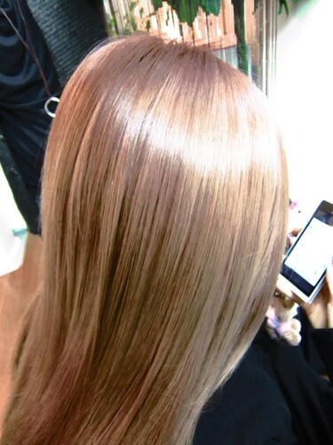 ダブルカラー(ブリーチ＆カラー)でピンクアッシュ！