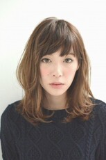 外国人風ふわ揺れミディ|BANGS