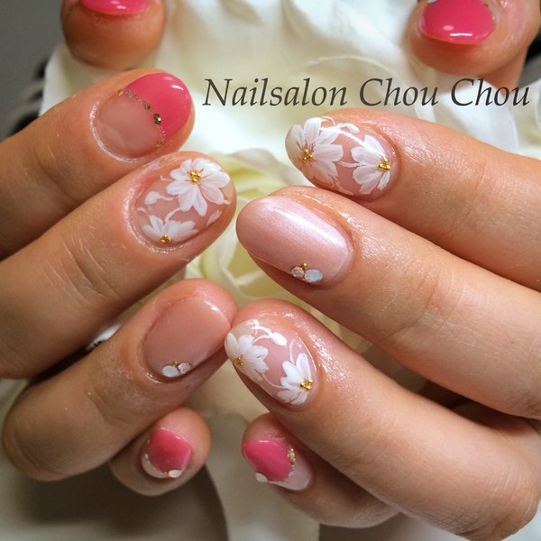 クリアフラワーネイル ネイルサロンシュシュ ネイルサロンシュシュ 大阪府 堺 のネイルデザインカタログ ビューティーパーク