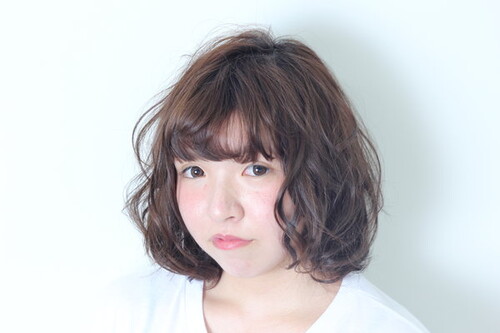 ふんわりシースルーボブ