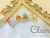 6月定額ジェル☆夏！からふるフレンチネイル|ネイルズ　クレエル