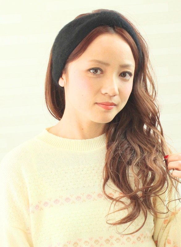 オレンジアッシュ・ロングハイライトカラー|Wiz 富里店