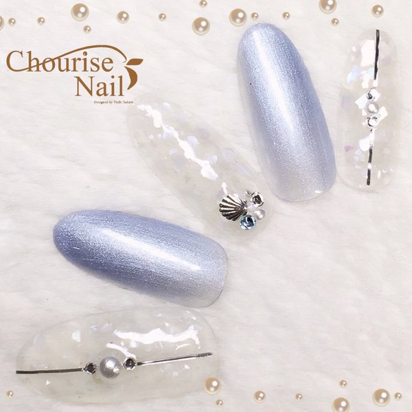 【７月のおすすめ】クリアシェルネイル|Chourise Nail*