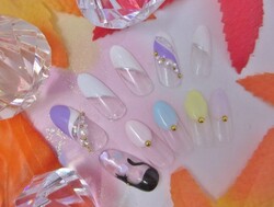 コスモスフレンチ　＆　ネコ　5800円|ネイリッシュクラブ　新宿東口店