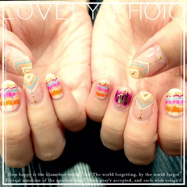 エスニック柄|エクセレントネイル　佐世保店