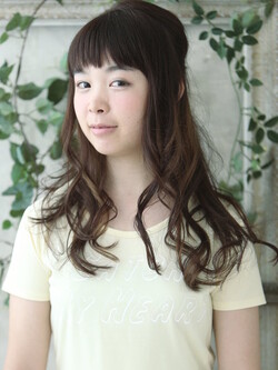アジアンビューティー美髪美人ヘアー★ハーフアップ