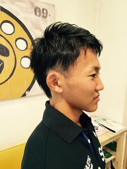 くせ毛風ツーブロック