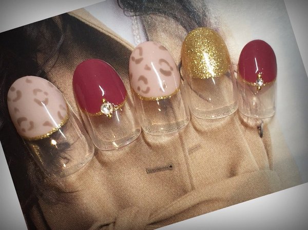 流行のマルサカラーで大人可愛いアニマル柄|エクセレントネイル　アミュプラザおおいた店