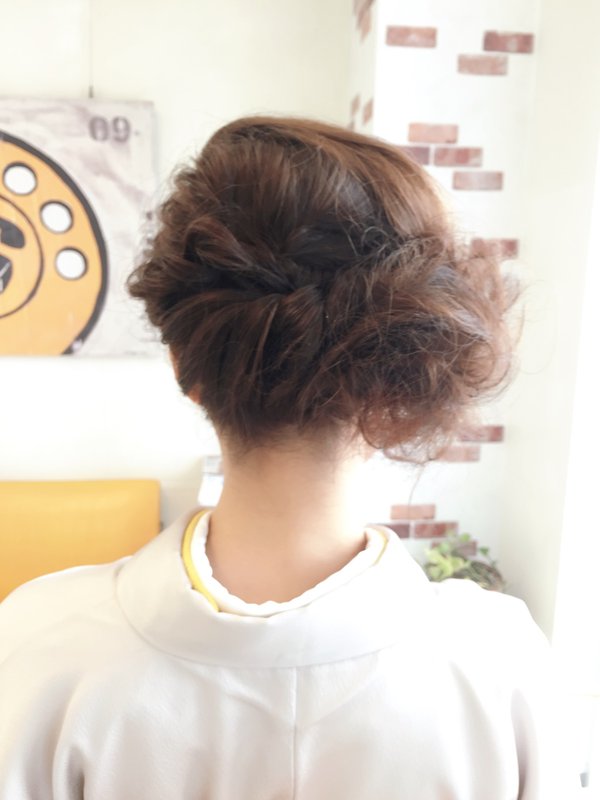 和風ゆるふわ編み込みヘア|Infini-Y’s　ウェルディ長泉店