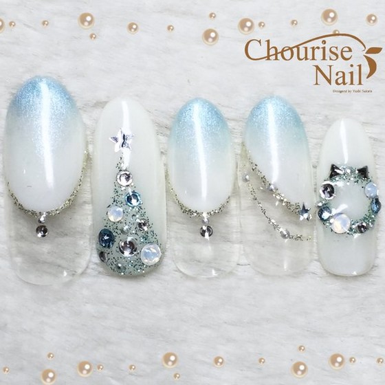 12月のおすすめデザイン クリスマスネイル 155 Chourise Nail シュリーズネイル 神奈川県 たまプラーザ のネイルデザイン カタログ ビューティーパーク