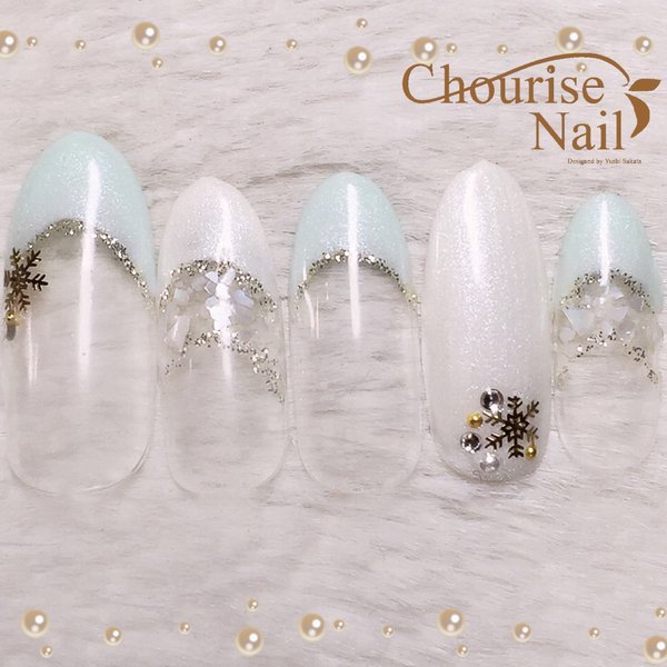 【１月のおすすめ】雪ネイル|Chourise Nail*