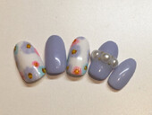 パステルフラワーネイル|エクセレントネイル　アミュプラザおおいた店