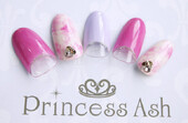  春カラータイダイネイル|Princess Ash 阪急三番街店