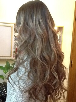 ウィービング 外国人ヘア ダークライン ハイライト