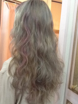 ダブルカラー ウィービングハイライト パールピンク