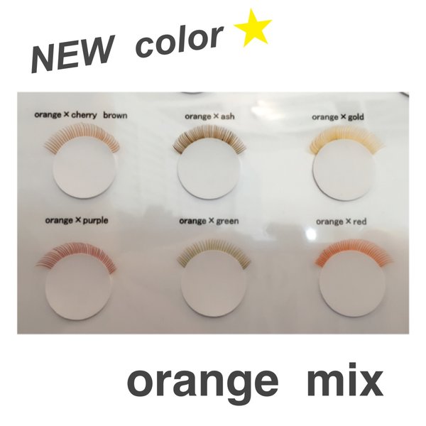 新色オレンジ　カラーエクステ|PROCARE Eyelash　新宿本店