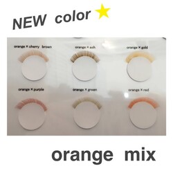 新色オレンジ　カラーエクステ|PROCARE Eyelash　新宿本店