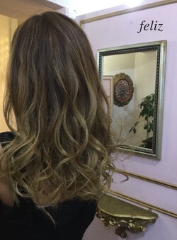 外国人風ヘア ハイライトカラー feliz名古屋