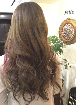 feliz プリンセスヘア ピンクアクセント