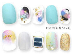 定額¥5980オフ込＆ストーンのせ放題5本アート1|MARIE NAILS 神戸 三宮店