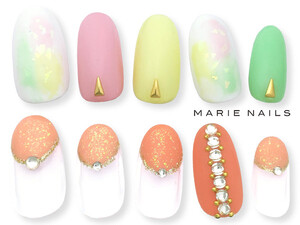 新規オフ込みー定額 7000コース2 413 Marie Nails いわきラトブ店 マリーネイルズイワキラトブテン 福島県 いわき のネイル デザインカタログ ビューティーパーク