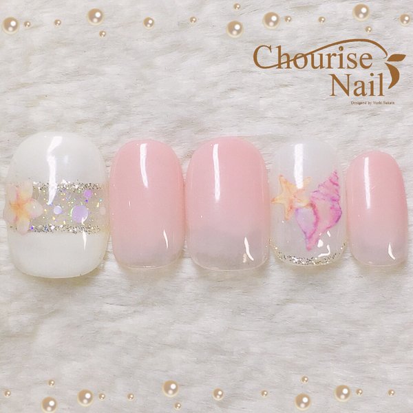 【7月のおすすめ】夏っぽショートネイル|Chourise Nail*